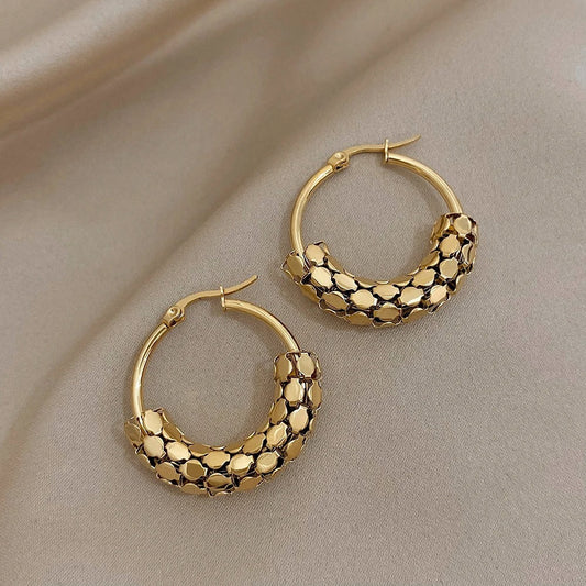 Micara - Golden Honeycomb - Ohrringe