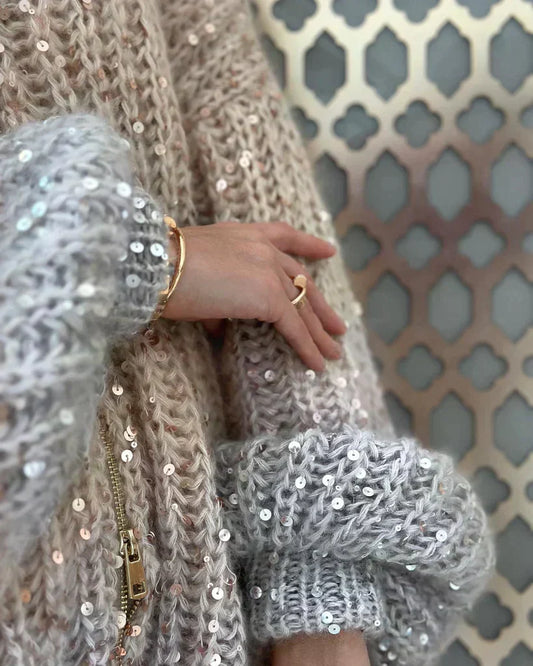 Vera - Der elegante Seidenstrickpullover mit Glitzer